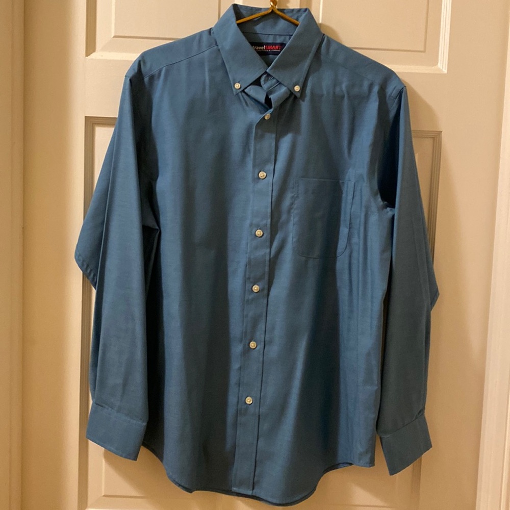 TravelSMART Roundtree & York Blue Shirt, M
